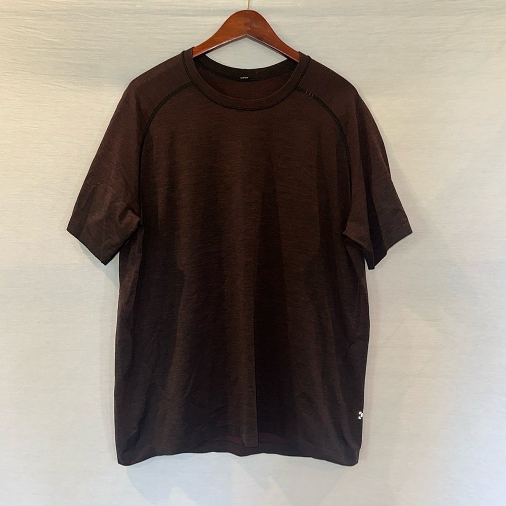 Dark Maroon Lululemon Short Sleeve Shirt